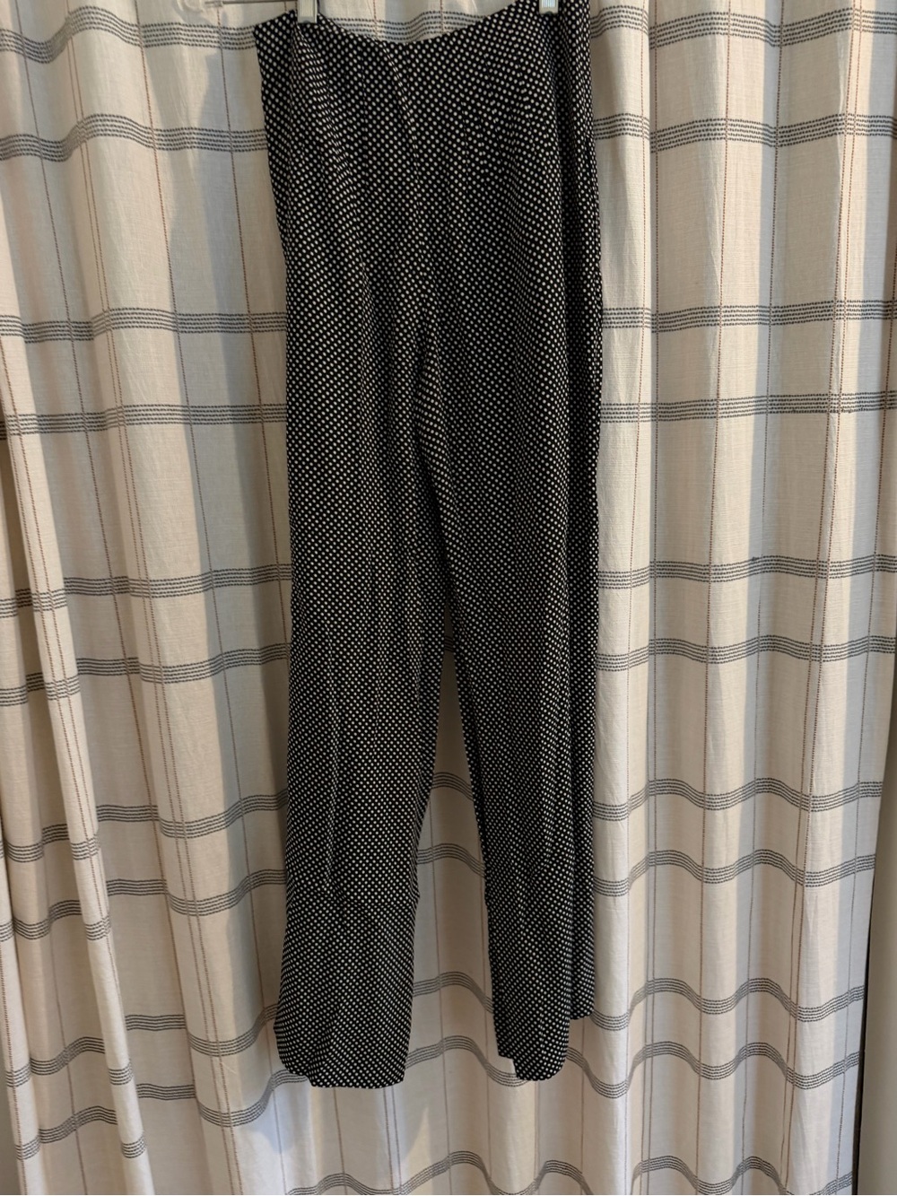 Anthropologie Maeve Cabo Black and White Polka Dot Wide-Leg Pants - Picture 3 of 10
